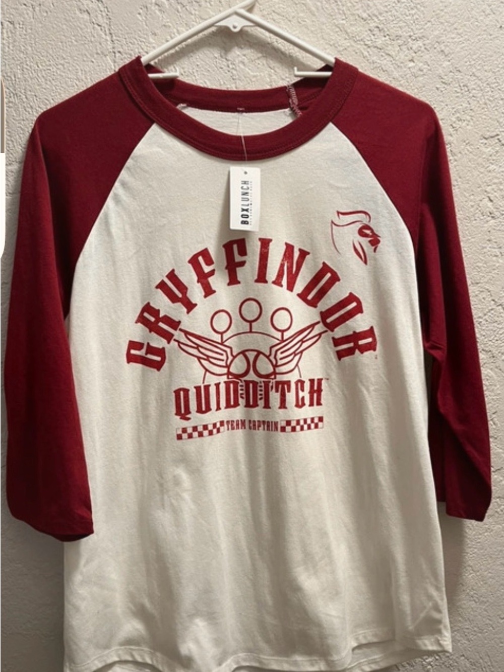 NWT Gryffindor Quidditch Raglan Tee - Red & White
